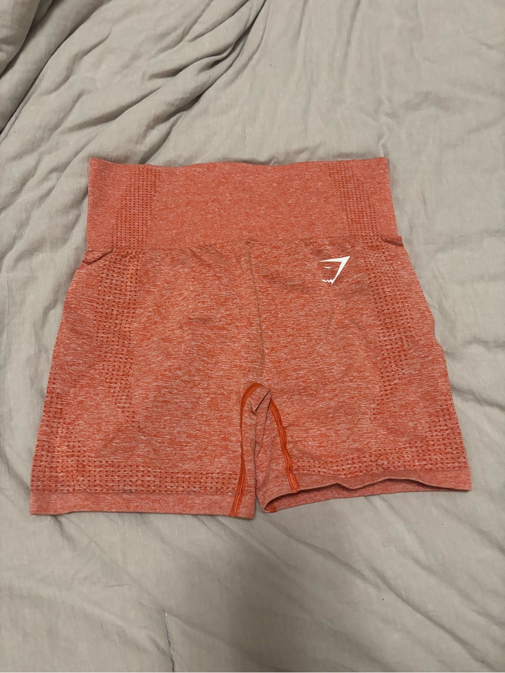 Gymshark Seamless High-Rise Orange Workout Bike Shorts